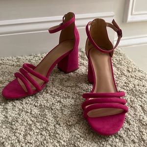 Pink heels—never worn